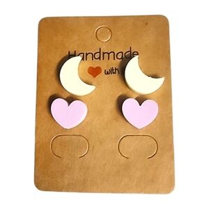 Moonkissed Petals Acrylic Stud Earrings – 2 Pair